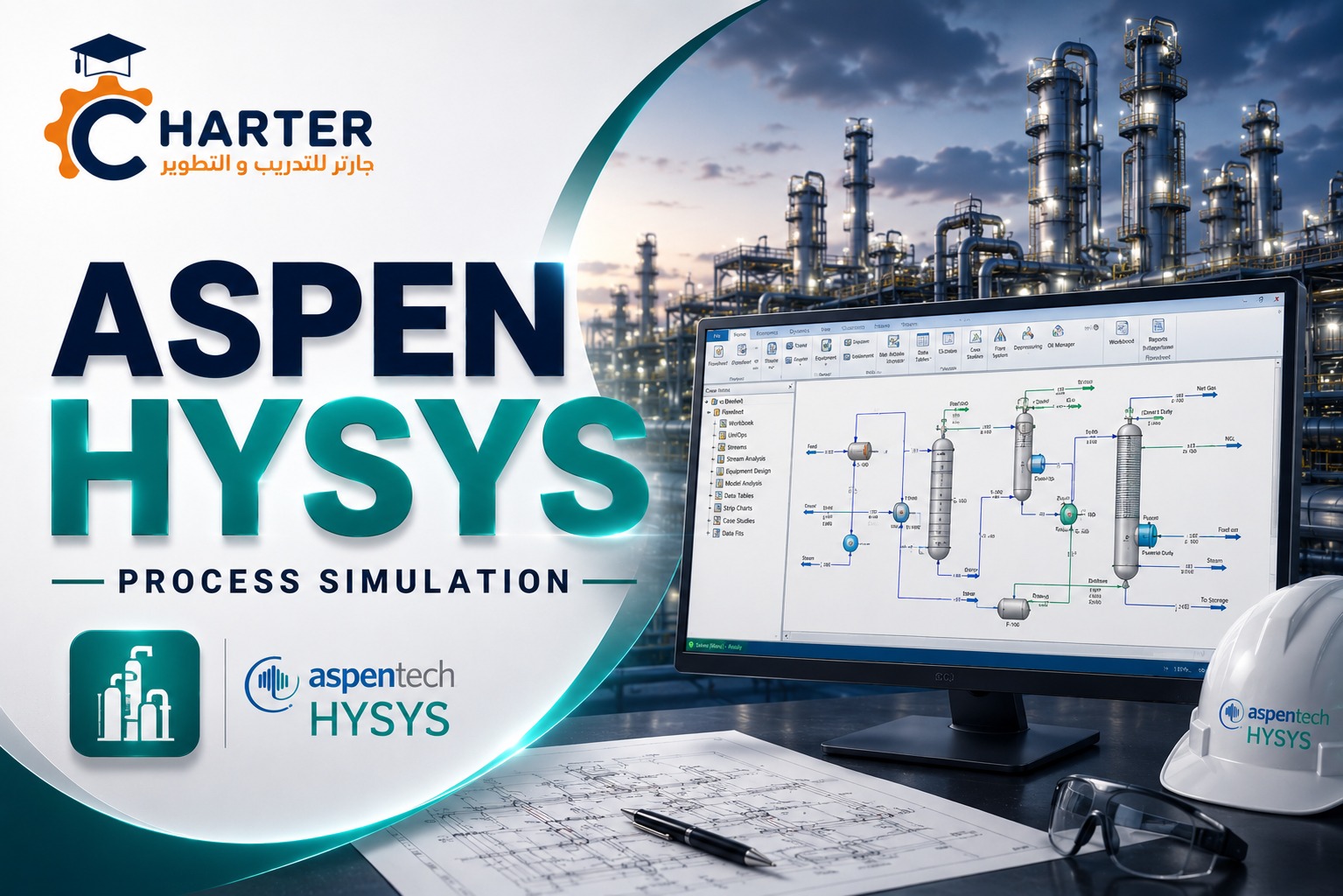 محاكاة العمليات باستخدام Aspen HYSYS